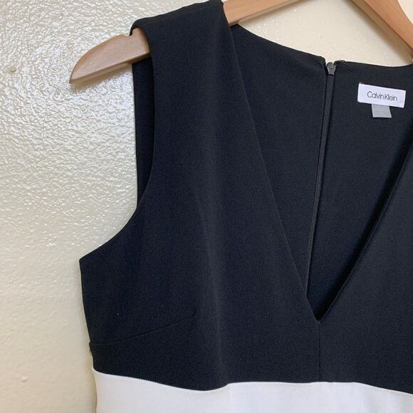 CALVIN KLEIN Womens Long Gown Dress CD9B19L9 Size 4 Black Sleeveless V Neck Maxi - Picture 4 of 9